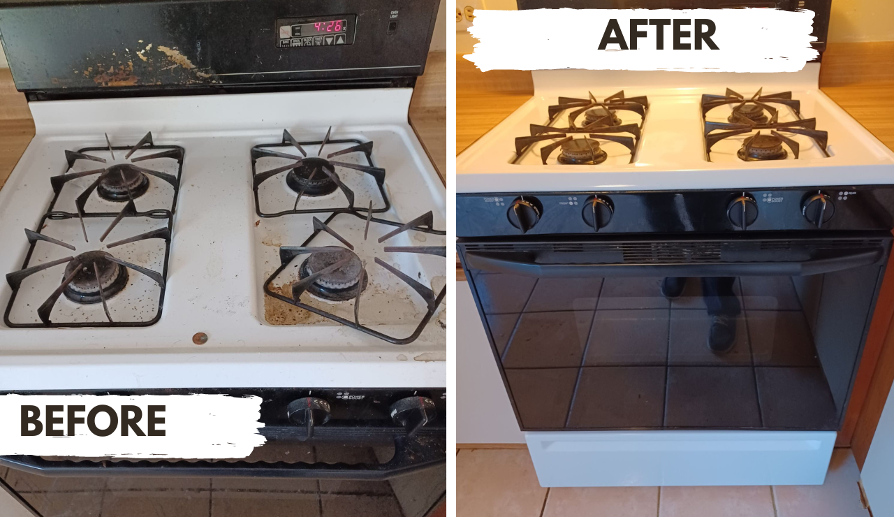 how to clean a stove top